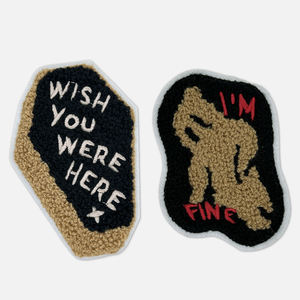 โรงงานผลิตแพทช์ปักลายตามสั่ง แพทช์แฟชั่นพังก์ร็อกแอนด์โรลสำหรับกระเป๋าและเสื้อแจ็คเก็ต - Product Image 1