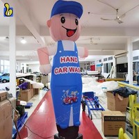Ballon gonflable à main agitée mignon pour usage extérieur, dessin animé personnalisé, ensemble complet de danseur d'air