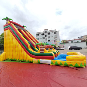 สไลเดอร์น้ำเป่าลมเกรดเชิงพาณิชย์สำหรับเด็ก พร้อมบ้านลมและพื้นที่กระโดดน้ำ - Product Image 3