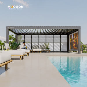 Pérgola Bioclimática de Lujo para Exteriores, Techo de Láminas Ajustables, Cubierta para Patio, Protección Solar Impermeable para Jardín y <span class=keywords><strong>Terraza</strong></span> - Product Image 2