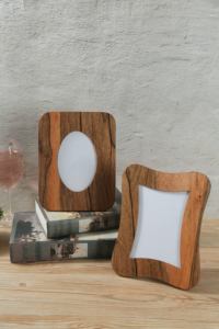 Marco de fotos de grano de madera natural Sanhui con borde ondulado, mesa hecha a mano para sala de estar y dormitorio a <span class=keywords><strong>precio</strong></span> barato - Product Image 5