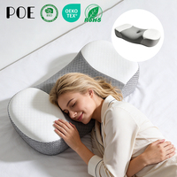 Oreiller de soutien cervical ergonomique moderne en mousse à mémoire de forme avec housse 100 % polyester pour soulager les douleurs cervicales et favoriser un sommeil sain