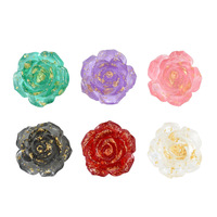 Oferta Especial: Cabujones de Resina de 18mm con Diseño de Flores y Rosas de Dibujos Animados, Coloridos, para Manualidades y Decoración de Joyería