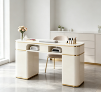 Ensemble table et chaise de manucure de luxe professionnel, taille et couleur personnalisées, table à ongles élégante, mobilier pour salon et institut de beauté