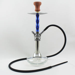 中東シングルチューブ<span class=keywords><strong>Hookah</strong></span>透明ガラスベースシルバーメタルボディとマルチカラーパイプ<span class=keywords><strong>Shisha</strong></span> Lonunge/ HookahBar - Product Image 2