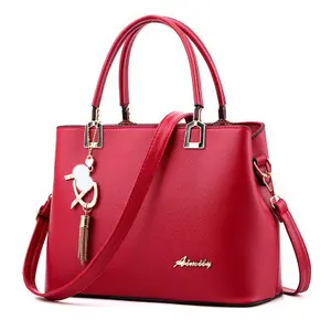 Large Leather Custom Brand White Stylish Shoulder DesignerTote Ladies Handbag Online Supplier