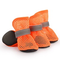 Bottes pour chien en maille respirante, réfléchissantes la nuit, antidérapantes, résistantes à l'usure, pour chiens de petite et moyenne taille avec motif imprimé