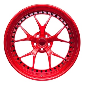 ล้อแม็กซ์แบบฟอร์จ 3 ชิ้น สีแดงขัดเงา ขนาด 18 19 20 21 22 นิ้ว สำหรับรถเฟอร์รารี่ ดิโน 365 จีทีบี - Product Image 2