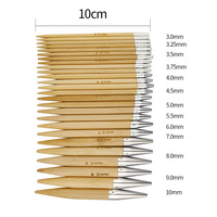 Lot de 13 paires d'aiguilles à tricoter circulaires en bambou, détachables, lisses et légères, pour pulls, écharpes, couvertures et travaux manuels DIY
