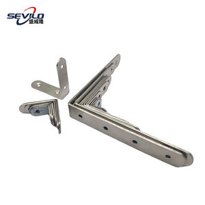 Support d'angle en acier inoxydable SEVILO pour étagère, blanc/transparent, <span class=keywords><strong>fixation</strong></span> simple face - Product Image 2