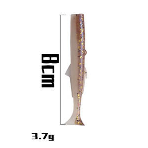 115mm 14g <span class=keywords><strong>Needlefish</strong></span> Jig Head señuelo de PVC suave aparejado cabeza de plomo anzuelo cebo para pesca de trucha lubina en ríos lagos arroyos - Product Image 2