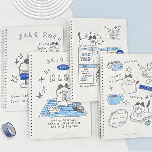 <span class=keywords><strong>Quaderno</strong></span> A5 <span class=keywords><strong>a</strong></span> spirale con gatto dei cartoni animati, per appunti e compiti, <span class=keywords><strong>a</strong></span> <span class=keywords><strong>righe</strong></span> orizzontali, minimalista, creativo, ispirato allo stile Ins, carino - Product Image 2