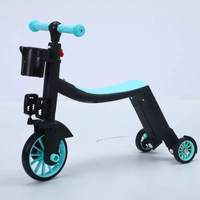 Trottinette Tricycle 3-en-1 pour Enfants Nouveau Design 3-8 Ans Utilisation Extérieure Pliable PU Trois Roues Jouet pour Enfant