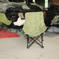 Chaise de camping pliante moderne en acier inoxydable pour l'extérieur, portable, ultra-légère, écologique, couleur personnalisable, siège de plage grand format Moon