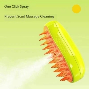 Brosse de douche multifonction en silicone en forme de mangue, peigne de bain en plastique souple pour toilettage de chiens et chats, avec fonction de massage par pulvérisation - Product Image 2
