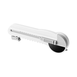 Utility Knife With Magnetic Attachment And Ruler Stainless Steel Blade White Color For Package Opening - Product Image 5