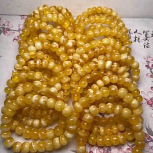 Joyería de Ámbar Natural, hilo de mano de cera de miel de ámbar blanco y oro ruso, selectas de 10-14mm, perfecto - Product Image 4