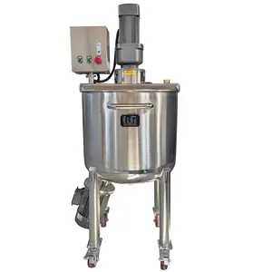 Manufacturer's stainless steel jacket heating chemical mixing tank, food and beverage low-speed mixing tank