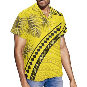 Pantaloncini da Baseball Estivi Personalizzati con Motivo Ibisco Polinesiano e Bottoni per Uomo, Asciugatura Rapida, Stampa con Collo Tondo - Product Image 3