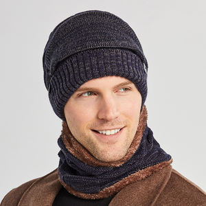 Ensemble bonnet et cache-cou imperméable en acrylique pour <span class=keywords><strong>homme</strong></span>, style européen et américain, avec motif à pois, coupe-vent pour le cyclisme et la plage - Product Image 5
