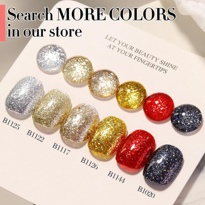 Vernis à ongles en gel UV Chrome Platinum Glitter, couleur métallique réfléchissante pour salon et manucure DIY - Product Image 2