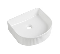 Vente en gros de lavabo moderne en céramique blanche rectangle sanitaire pour salles de bain d'hôtel largement utilisé dans les hôtels