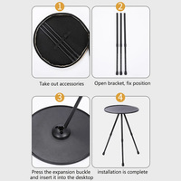 Table de camping ronde pliable ultralégère avec hauteur réglable en alliage d'aluminium, design moderne pour une utilisation en extérieur et sur la plage