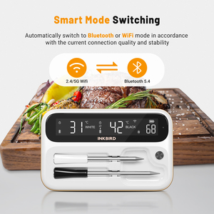 Inkbird Wifi Bluetooth nướng Nhiệt kế INT-12-BW BBQ nhiệt kế không dây kỹ thuật số thịt Nhiệt kế - Product Image 2