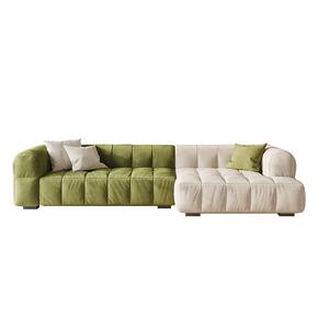 Juego de sofá Seccional de muebles de sala de estar de tela de tecnología de diseño minimalista de tipo Nórdico - Product Image 6