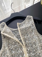 Ropa de Verano para Mujer, Top Corto Sexy con Lentejuelas