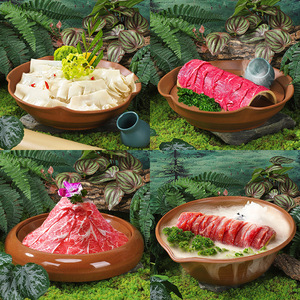 Vajilla popular para hot pot, similar a la usada por Shan Huanhuan: Plato de hielo con carne de res de nueve segundos, tazón puntiagudo, hielo seco - Product Image 4