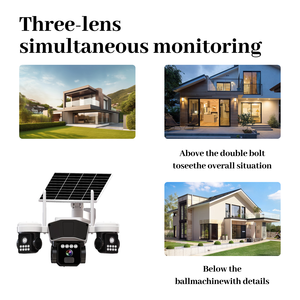 4G SIM-Karte 6MP 3 Objektiv Solar Netzwerk kamera 3PTZ 3 Bildschirm Home <span class=keywords><strong>Wireless</strong></span> Bewegungs erkennung wasserdichte CCTV-Überwachungs kamera - Product Image 5
