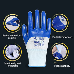 XINGYU 13 게이지 폴리에스터 니트릴 코팅 작업 장갑 산업 내유성 3/4 코팅 니트릴 안전 장갑 - Product Image 5