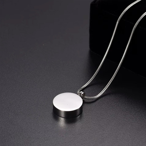 Kalung Liontin Kremasi Bulat Berbentuk Pesona, Kalung Kenangan Malaikat Pelindungku, Perhiasan untuk Wanita dan Pria - Product Image 4