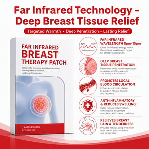 Parche Médico de Infrarrojos Lejanos para el Cuidado Mamario, Alivio de la Hiperplasia Mamaria, Terapia Calmante para el <span class=keywords><strong>Dolor</strong></span> de <span class=keywords><strong>Mastitis</strong></span> Persistente - Product Image 2