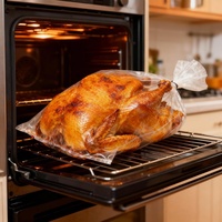 Sac de cuisson en plastique recyclable de qualité alimentaire, résistant aux températures, pour fruits de mer, poulet rôti et dinde