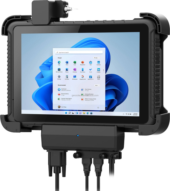 GENZO 8GB RAM 10 Inch Rugged windows Tablet Industrial with Stand RJ45 Ethernet Port and RS232 FHD Rugged Tablette windows 11