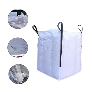 1000kg Pp Big Ton Bag With Customized Printing Uv 1 Ton Baffle Anti-Sift Square Big Bag