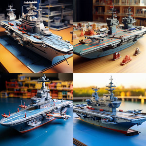 Modelo de Portaaviones Personalizado, Juguete de Plástico para Armar, Réplica de Barco Militar a Gran Escala, para Mayores de 14 Años - Product Image 2
