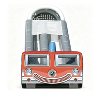 Toboggan gonflable en forme de camion de pompiers, toboggan gonflable sec en PVC pour enfants, idéal pour la location de fêtes et les parcs d'attractions