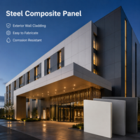 Panneau composite sandwich en acier prélaqué avec revêtement FEVE, prix usine, pour façade extérieure d'hôtel