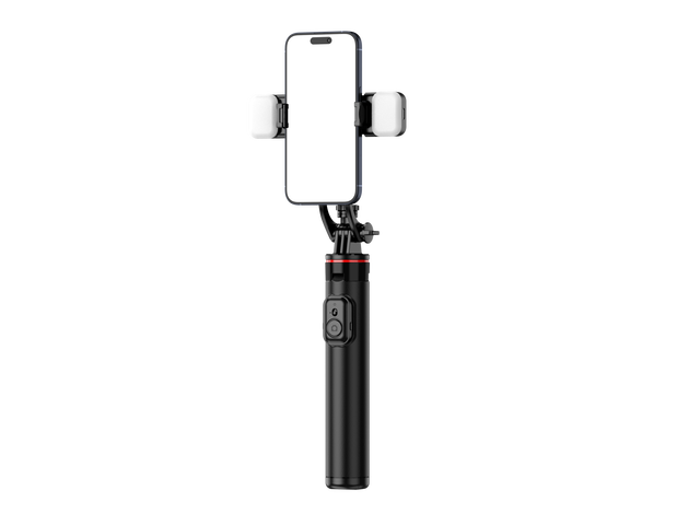 TOKQI-C12d 2024 New Product Detachable With Double Fill-light extra Long Foot Shank Design Selfie Stick Tripod