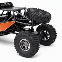 Voiture télécommandée RC Rock Crawler Orange Open Cage Buggy avec fonction Suivez-moi à distance de 50 m, échelle 1:12, électrique, prête à l'emploi pour enfants, utilisation en extérieur