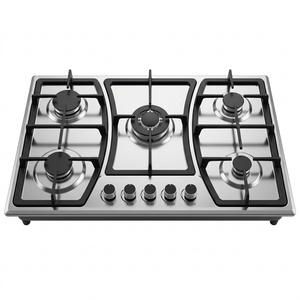 Nouvelle cuisinière à gaz encastrable en acier inoxydable à 5 brûleurs, classe A, à prix réduit, pour usage domestique, à haut rendement énergétique - Product Image 3