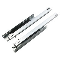 Moderne 45mm Largeur Acier Trois Sections Caché Rail Coulissant Cuisine Tiroir Armoire Tampon Loquet Dissimulé Amortissement pour Salon