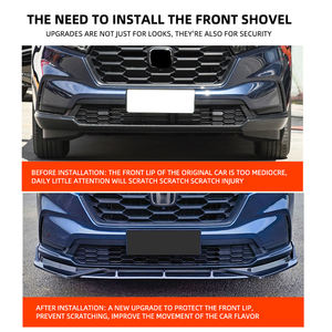 Black Redline Fibra de carbono ABS Car Body Kit Protector Splitter Difusor Spoiler para <span class=keywords><strong>Honda</strong></span> 2023 <span class=keywords><strong>CRV</strong></span> - Product Image 5
