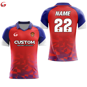 T-shirt de football d'entraînement d'équipe en sublimation de haute qualité en gros personnalisé en tissu jacquard col polo uniforme pour hommes X5508 - Product Image 1