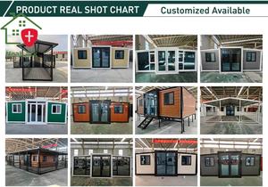 Maison conteneur préfabriquée pliable de sécurité empilable pliable extensible de luxe 20 pieds expédition petites maisons maisons préfabriquées - Product Image 3