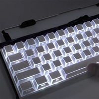 Reflected Light with sharp Angles, Translucent Original PBT Keycaps for Custom Mechanical Magnetic Switch Keyboards
