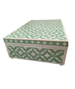 Joyero de madera hecho a mano de lujo con ilustraciones de incrustaciones de resina tradicional y diseño ornamental para fines de regalo de la India - Product Image 2